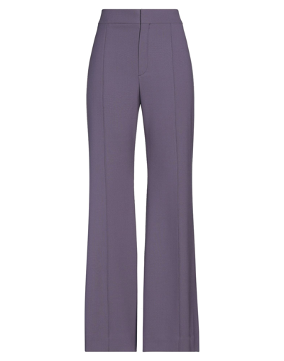 Shop Chloé Woman Pants Mauve Size 8 Virgin Wool, Elastane In Purple