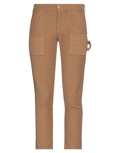 Shop Citizens Of Humanity Woman Pants Camel Size 27 Cotton In Beige
