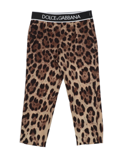 Shop Dolce & Gabbana Toddler Girl Pants Beige Size 7 Silk, Elastane, Polyester, Polyamide