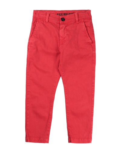 Shop Bikkembergs Toddler Boy Pants Red Size 3 Cotton, Elastane