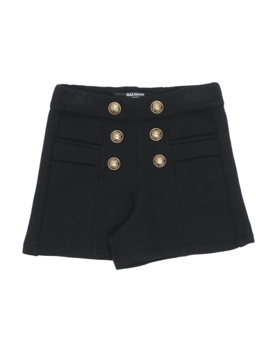 Shop Balmain Newborn Girl Shorts & Bermuda Shorts Black Size 3 Cotton