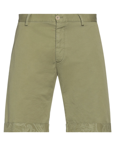 Shop Etro Shorts & Bermuda Shorts In Military Green