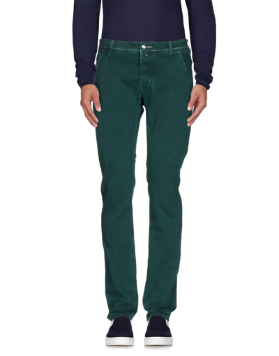 Shop Jacob Cohёn Man Jeans Dark Green Size 31 Cotton, Elastane