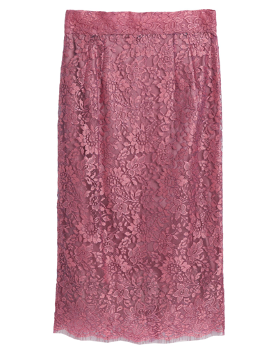 Shop Dolce & Gabbana Woman Midi Skirt Pink Size 4 Cotton, Polystyrene, Viscose