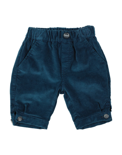 Aletta Newborn Boy Shorts & Bermuda Shorts Slate Blue Size 3 Cotton, Elastane In Blue