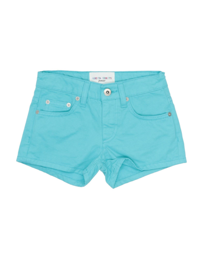 Shop Alberta Ferretti Toddler Girl Denim Shorts Turquoise Size 6 Cotton In Blue