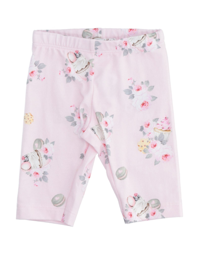Shop Monnalisa Newborn Girl Leggings Light Pink Size 3 Cotton, Elastane