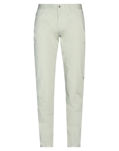 Shop Emporio Armani Man Pants Light Green Size 31w-34l Cotton, Elastane