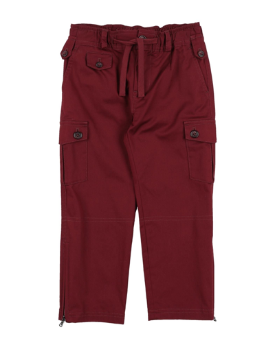 Shop Dolce & Gabbana Toddler Boy Pants Burgundy Size 5 Cotton, Elastane In Red