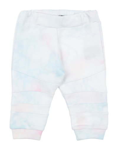 Shop Balmain Newborn Pants White Size 3 Cotton