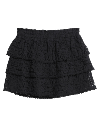 Shop Loveshackfancy Woman Mini Skirt Black Size M Cotton, Nylon