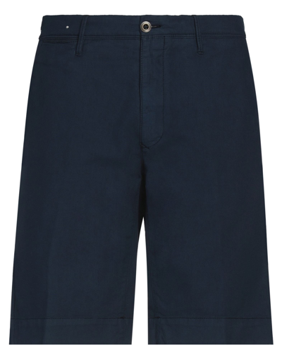 Shop Incotex Man Shorts & Bermuda Shorts Midnight Blue Size 30 Cotton, Elastane