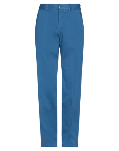 Shop Paul & Shark Man Pants Azure Size 34 Cotton, Elastane In Blue