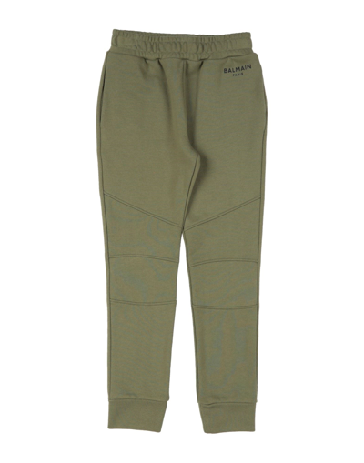 Shop Balmain Toddler Pants Military Green Size 6 Cotton