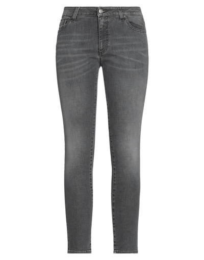 Shop Teleria Zed Woman Jeans Grey Size 26 Cotton, Elastomultiester, Elastane