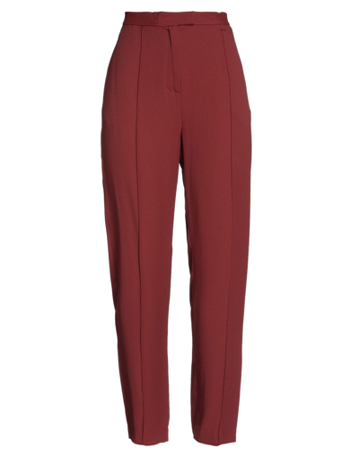 Shop Manila Grace Woman Pants Rust Size 6 Viscose In Red