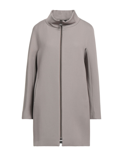 Shop Cinzia Rocca Woman Coat Light Grey Size 12 Virgin Wool, Polyamide