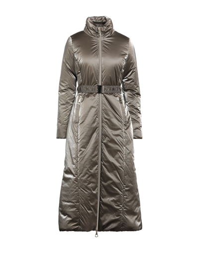 Shop Emma & Gaia Red Woman Coat Lead Size 6 Polyamide, Polyurethane In Grey