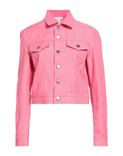 Shop Helmut Lang Woman Jacket Pink Size L Cotton, Polyester