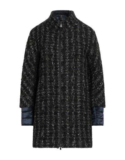 Shop Cinzia Rocca Woman Coat Midnight Blue Size 6 Wool, Polyamide, Silk, Polyester, Viscose