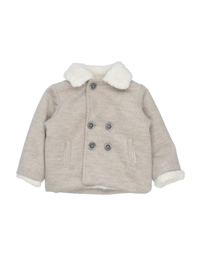 Shop Aletta Newborn Girl Coat Beige Size 3 Polyester, Rayon