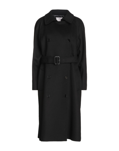Shop Annie P . Woman Coat Black Size 4 Virgin Wool, Polyamide, Cashmere