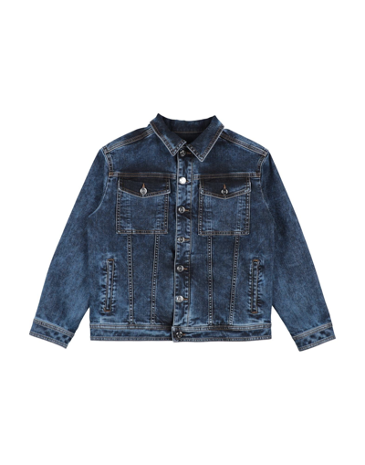 Shop Balmain Denim Outerwear In Blue