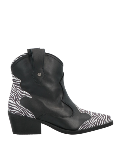 Shop Manila Grace Woman Ankle Boots Black Size 6 Leather