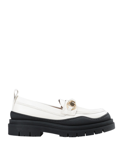 See By Chloé Lylia Mocassins White Size 7 83% Calf-skin Leather, 9% Polyurethane, 6% Cotton, 2% Polyester In White