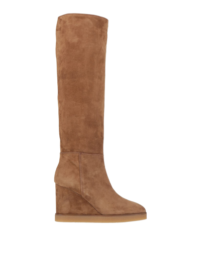 Shop Bianca Di Woman Boot Camel Size 10 Soft Leather In Beige