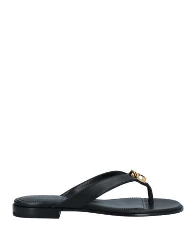 Shop Givenchy Toe Strap Sandals In Black