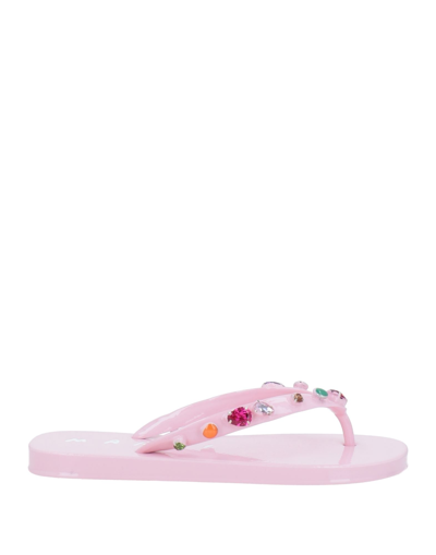 Shop Marni Woman Thong Sandal Pink Size 8-9 Technical Fibers