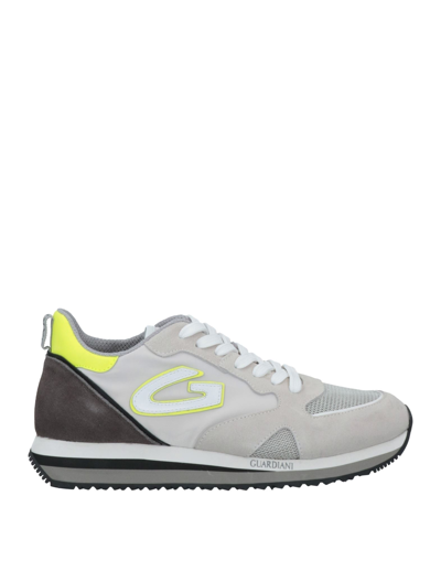 Shop Alberto Guardiani Man Sneakers Light Grey Size 12 Soft Leather, Textile Fibers