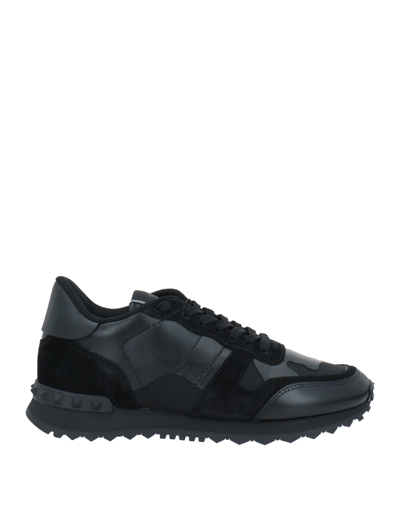 Shop Valentino Garavani Woman Sneakers Black Size 5 Textile Fibers, Soft Leather