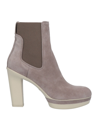 Shop Santoni Woman Ankle Boots Grey Size 5.5 Soft Leather