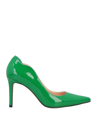 Shop Luca Valentini Woman Pumps Emerald Green Size 7 Soft Leather