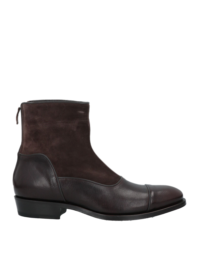 Shop Tagliatore Ankle Boots In Dark Brown