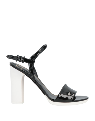 Shop Valentino Garavani Woman Sandals Black Size 7.5 Soft Leather