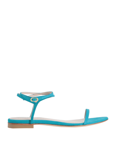 Shop Stuart Weitzman Sandals In Turquoise