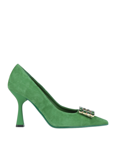 Shop Bianca Di Woman Pumps Green Size 10 Soft Leather