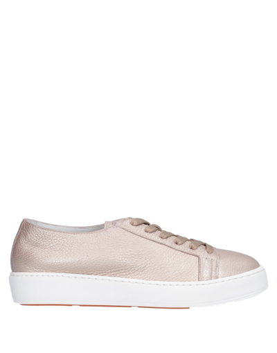 Shop Santoni Sneakers In Dove Grey