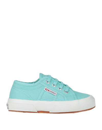 Shop Superga 2750-jcot Classic Toddler Girl Sneakers Turquoise Size 10.5c Textile Fibers In Blue