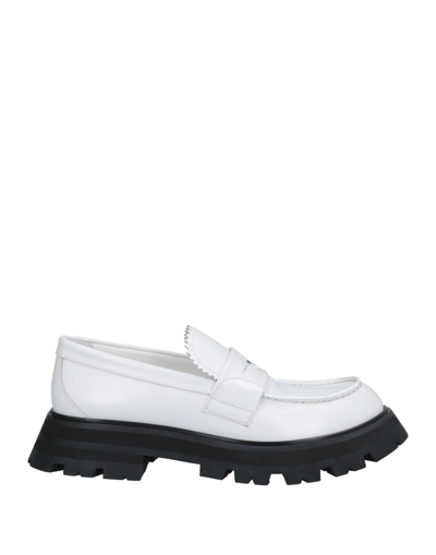 Shop Alexander Mcqueen Woman Loafers White Size 7 Soft Leather