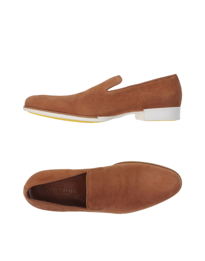 Shop A.testoni Loafers In Camel