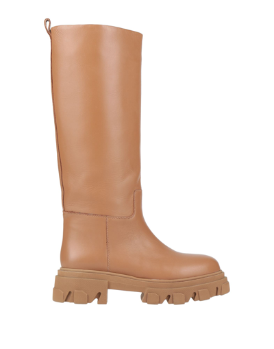 Shop Gia X Pernille Teisbaek Woman Boot Camel Size 9 Calfskin In Beige