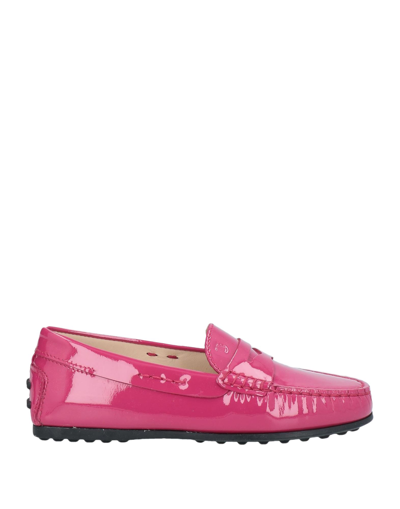 Shop Tod's Loafers In Fuchsia