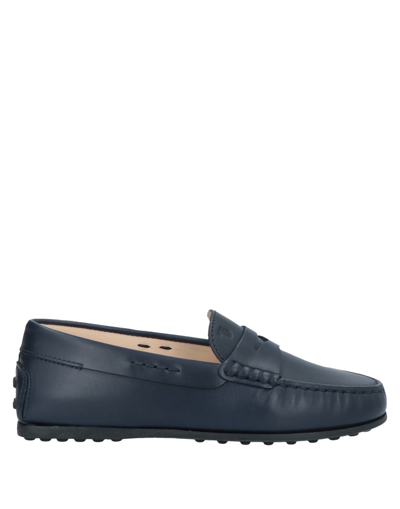 Shop Tod's Loafers In Dark Blue