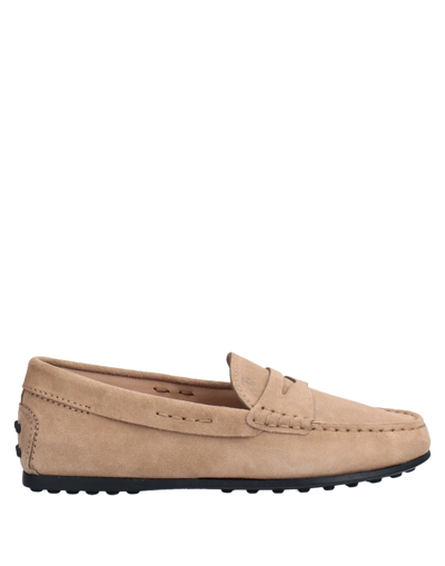 Shop Tod's Loafers In Sand