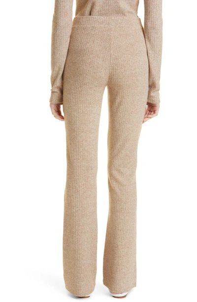 Vince Beige Rib Flared Pants In 288hwh-h Wheat