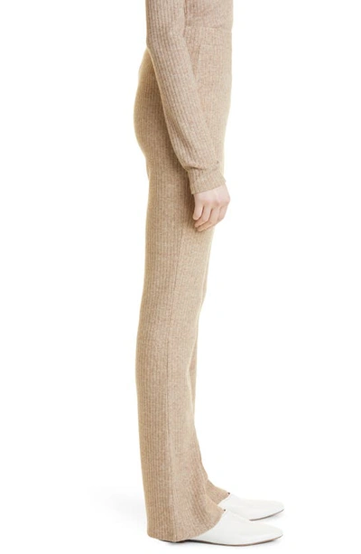 Vince Beige Rib Flared Pants In 288hwh-h Wheat